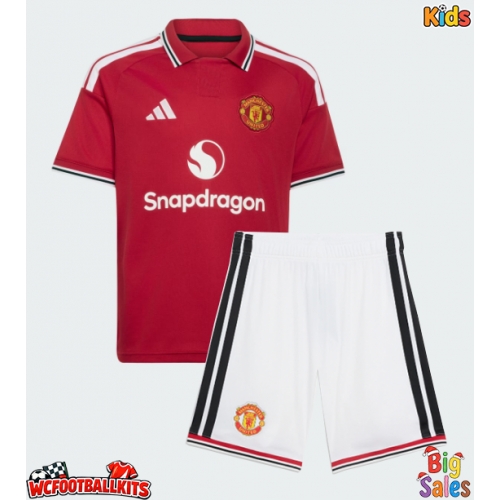 Manchester United Marcus Rashford #9 Replica Home Stadium Kit for Kids 2026-27 Short Sleeve (+ pants)